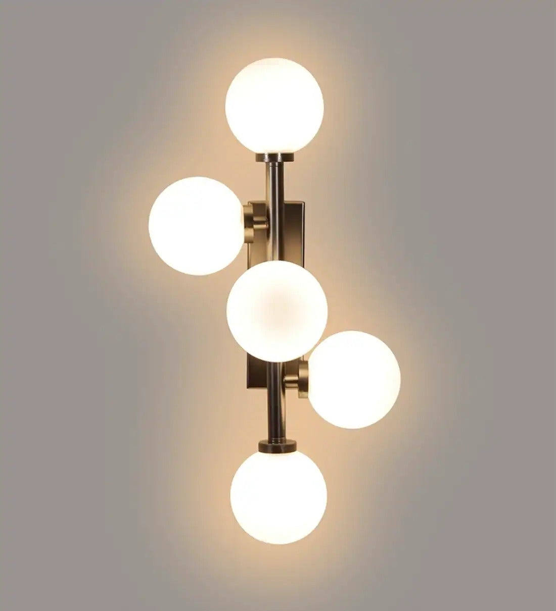 White Metal and Glass Wall Light